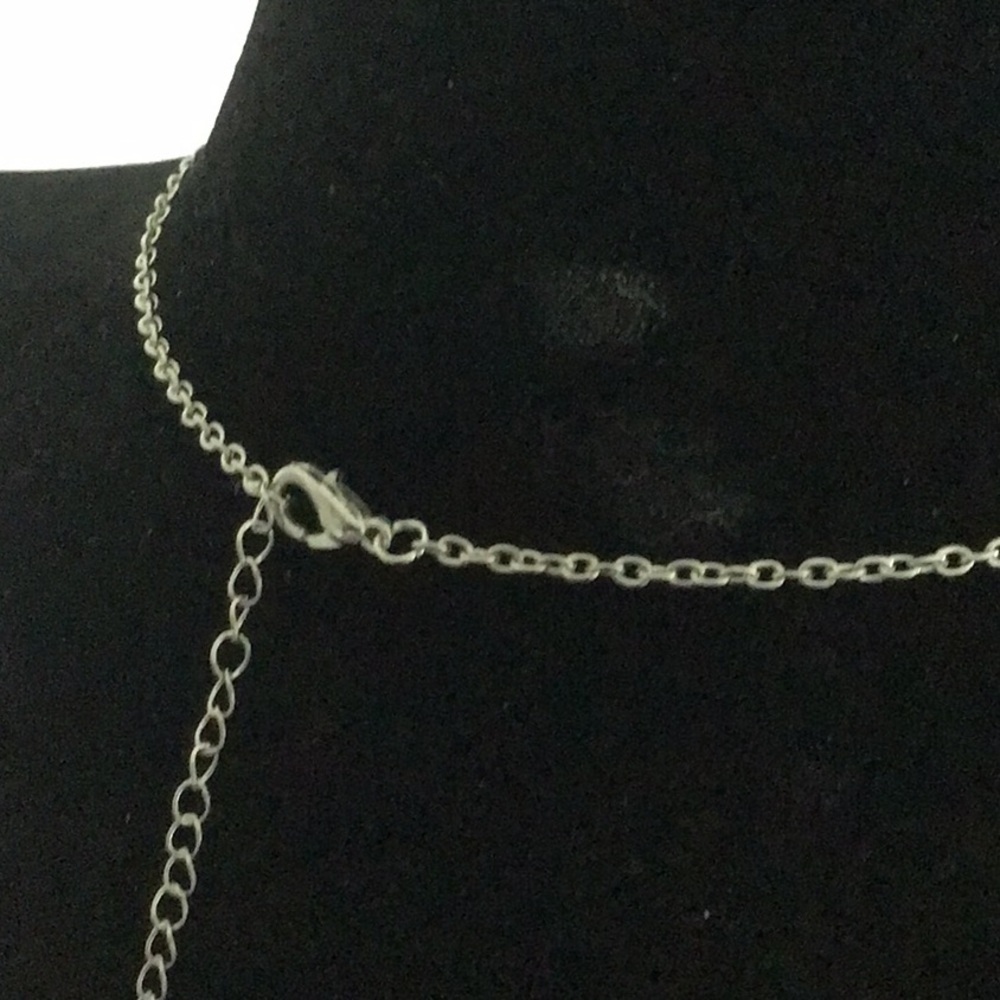 Honey Bee Silver and Gold Honeycomb Necklace - Picture 4 of 5